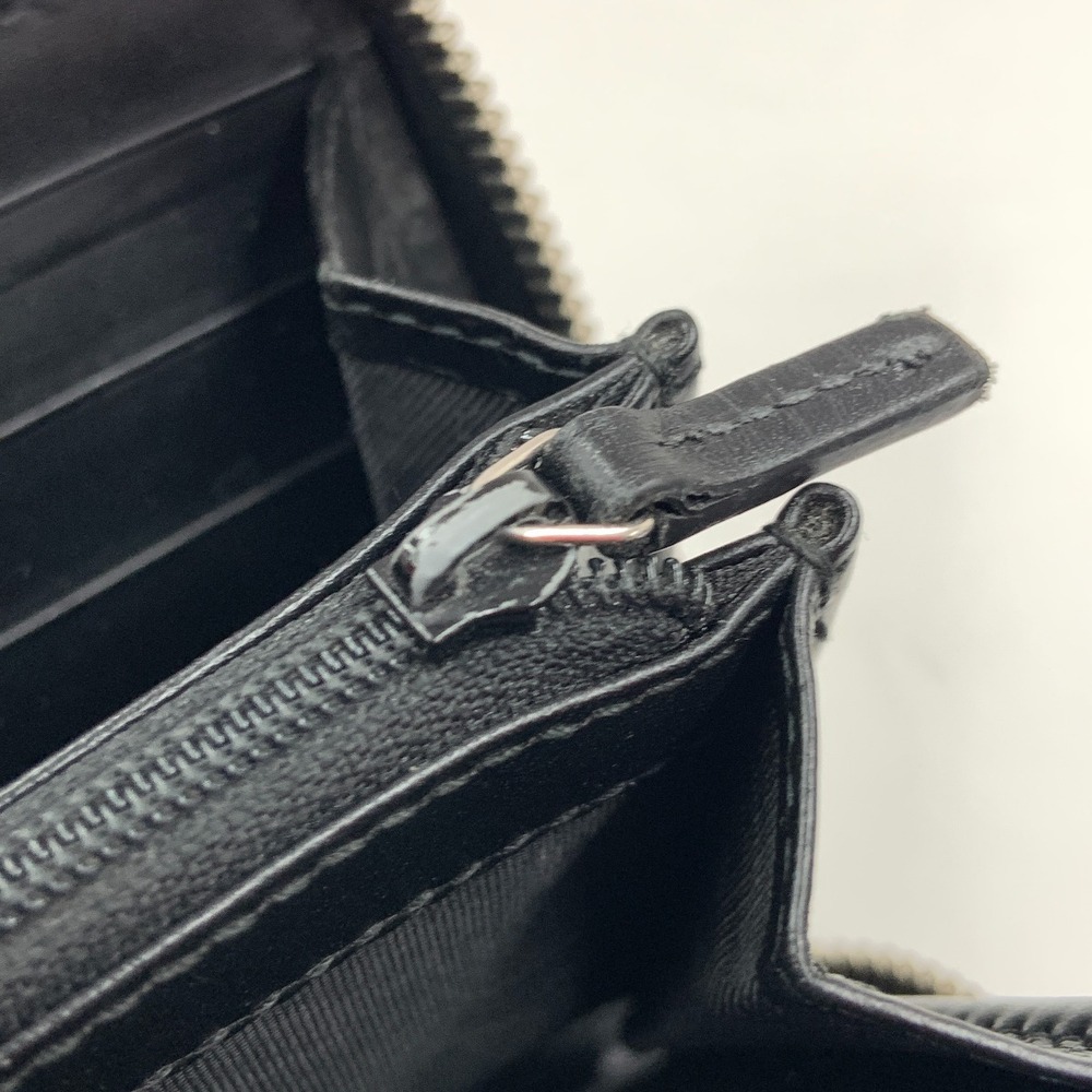 GUCCI Signature Leather Zip Around Wallet Round Zipper Long Black - Picture 8 of 9